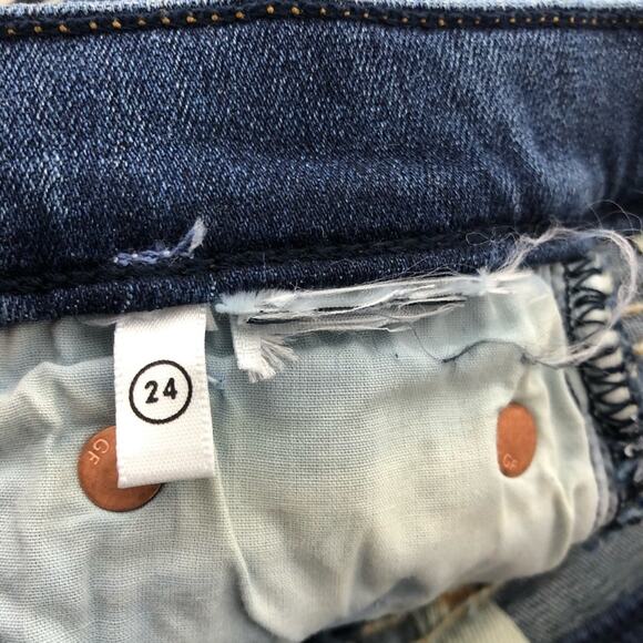 GRLFRND Kendall Skinny Jeans High Rise Waist Distressed Size 24 $228 - Picture 6 of 8